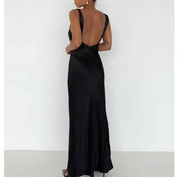 Rumored Sunset Strip Maxi Dress Size XS Black - Picture 2 of 3